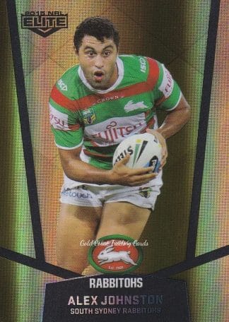 2015 NRL Elite Gold Parallels - PS103 Alex Johnston South Sydney Rabbitohs