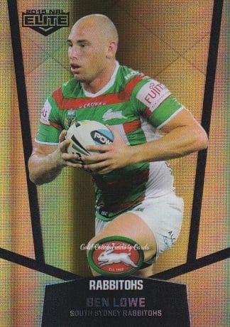 2015 NRL Elite Gold Parallels - PS104 Ben Lowe South Sydney Rabbitohs