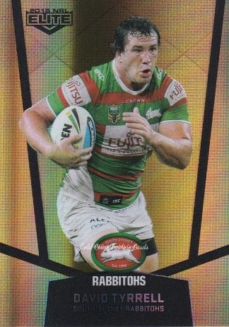 2015 NRL Elite Gold Parallels - PS108 David Tyrrell South Sydney Rabbitohs