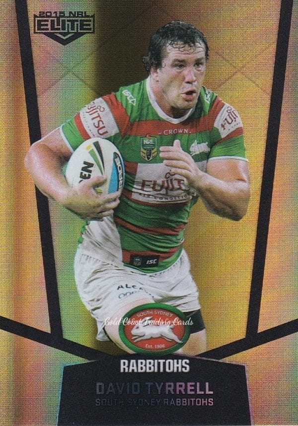 2015 NRL Elite Gold Parallels - PS108 David Tyrrell South Sydney Rabbitohs