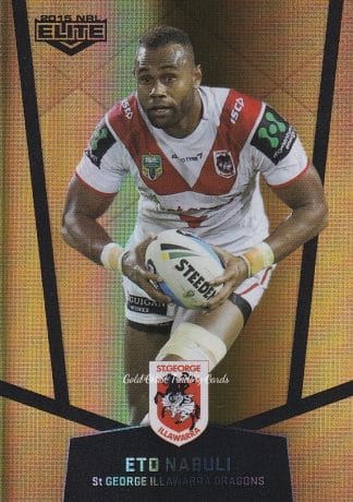 2015 NRL Elite Gold Parallels - PS113 Eto Nabuli St George Dragons