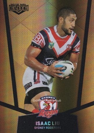 2015 NRL Elite Gold Parallels - PS123 Isaac Liu Sydney Roosters
