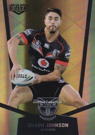 2015 NRL Elite Gold Parallels - PS128 Shaun Johnson Warriors