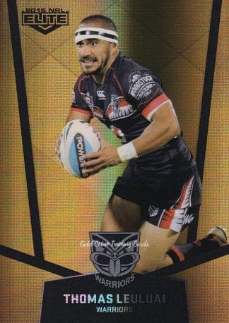 2015 NRL Elite Gold Parallels - PS130 Thomas Leuluai Warriors