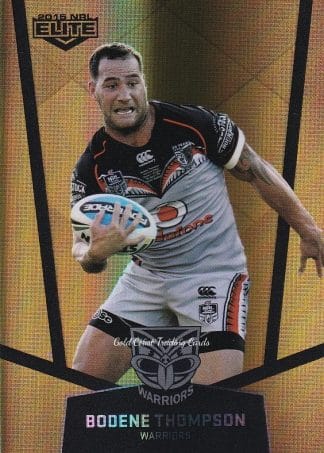 2015 NRL Elite Gold Parallels - PS132 Bodene Thompson Warriors