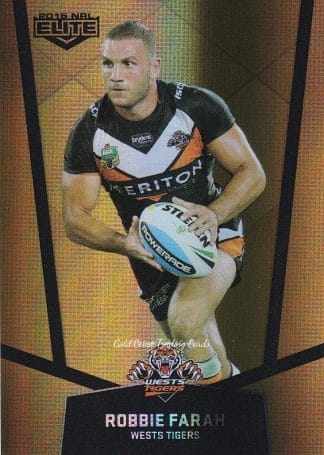 2015 NRL Elite Gold Parallels - PS137 Robbie Farah Wests Tigers