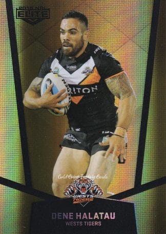 2015 NRL Elite Gold Parallels - PS138 Dene Halatau Wests Tigers