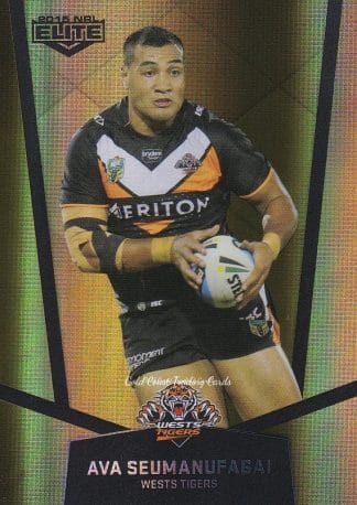 2015 NRL Elite Gold Parallels - PS141 Ava Seumanufagai Wests Tigers