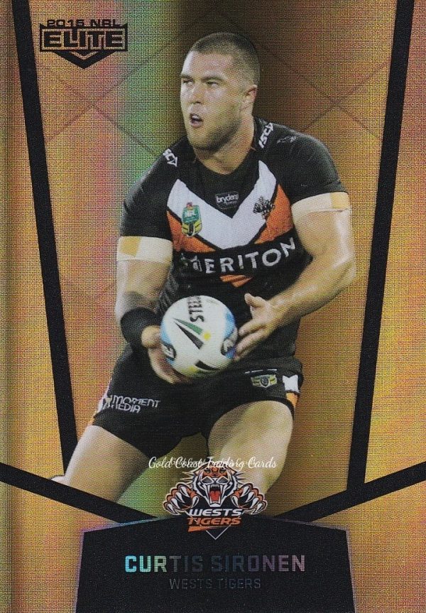 2015 NRL Elite Gold Parallels - PS142 Curtis Sironen Wests Tigers