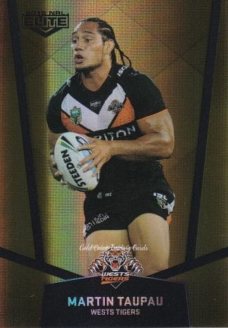 2015 NRL Elite Gold Parallels - PS143 Martin Taupau Wests Tigers
