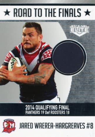 2015 NRL Elite Road To Finals Jersey Patch - RF4 Jared Waerea-Hargreaves Roosters