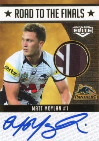 2015 NRL Elite Road To Finals Jersey Patch Signature - RFS3 Matt Moylan Penrith Panthers