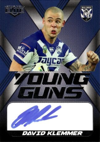 2015 NRL Elite Young Guns Signature - YGS03 David Klemmer Canterbury Bulldogs
