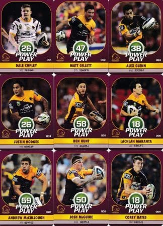 2015 NRL Power Play Base Team Set - Brisbane Broncos