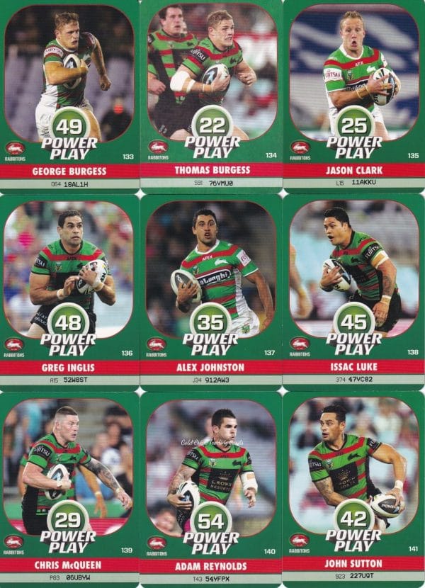 2015 NRL Power Play Base Team Set - South Sydney Rabbitohs