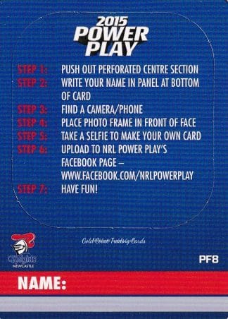 2015 NRL Power Play Photo Frame - PF08 Newcastle Knights