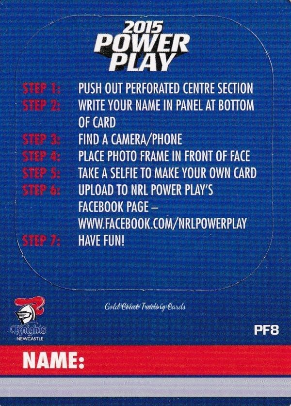 2015 NRL Power Play Photo Frame - PF08 Newcastle Knights