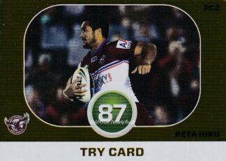 2015 NRL Power Play Power Card - PC02 Peta Hiku Manly Sea Eagles