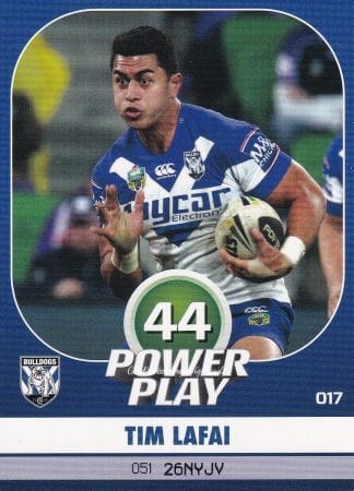 2015 NRL Power Play Common Card - Base 017 Tim Lafai Canterbury Bulldogs