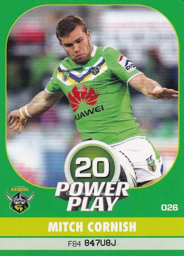2015 NRL Power Play Common Card - Base 026 Mitch Cornish Canberra Raiders