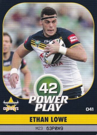 2015 NRL Power Play Common Card - Base 041 Ethan Lowe North Qld Cowboys