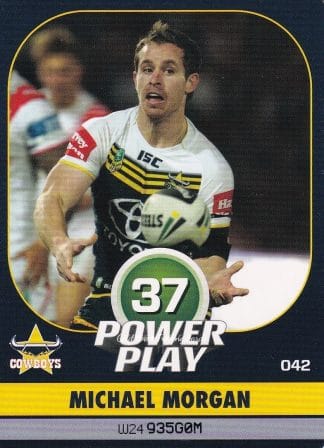 2015 NRL Power Play Common Card - Base 042 Michael Morgan North Qld Cowboys
