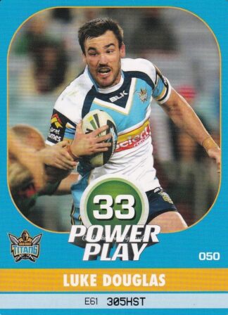 2015 NRL Power Play Common Card - Base 050 Luke Douglas Gold Coast Titans