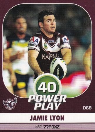 2015 NRL Power Play Common Card - Base 068 Jamie Lyon Manly Sea Eagles