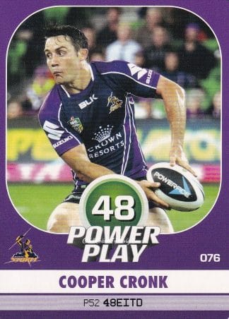 2015 NRL Power Play Common Card - Base 076 Cooper Cronk Melbourne Storm