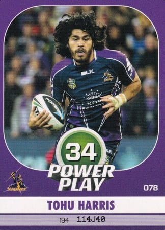 2015 NRL Power Play Common Card - Base 078 Tohu Harris Melbourne Storm