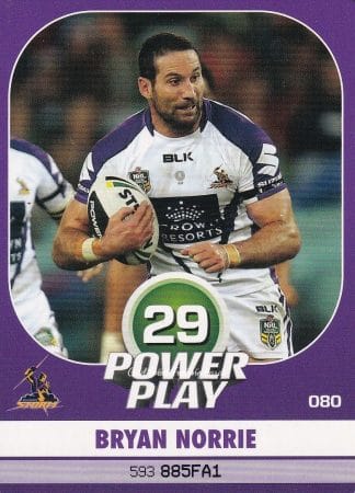 2015 NRL Power Play Common Card - Base 080 Bryan Norrie Melbourne Storm