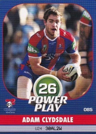 2015 NRL Power Play Common Card - Base 085 Adam Clydsdale Newcastle Knights