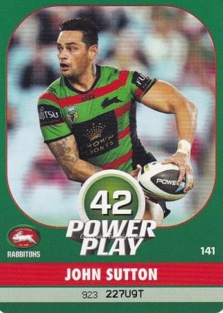 2015 NRL Power Play Common Card - Base 141 John Sutton South Sydney Rabbitohs