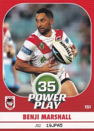 2015 NRL Power Play Common Card - Base 151 Benji Marshall St George Dragons