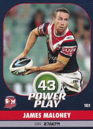 2015 NRL Power Play Common Card - Base 161 James Maloney Sydney Roosters