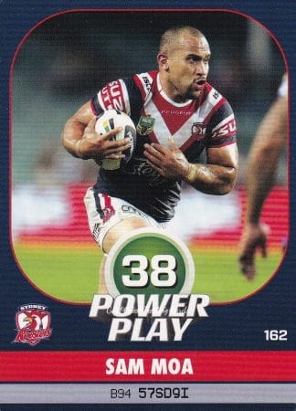 2015 NRL Power Play Common Card - Base 162 Sam Moa Sydney Roosters