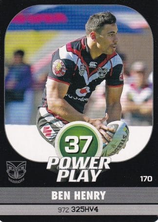 2015 NRL Power Play Common Card - Base 170 Ben Henry Warriors