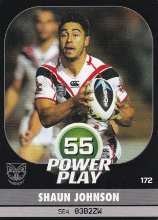 2015 NRL Power Play Common Card - Base 172 Shaun Johnson Warriors
