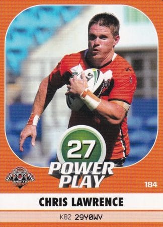 2015 NRL Power Play Common Card - Base 184 Chris Lawrence Wests Tigers