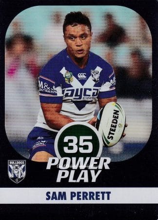 2015 NRL Power Play Parallel - P018 Sam Perrett Canterbury Bulldogs