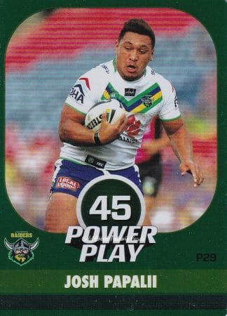 2015 NRL Power Play Parallel - P029 Josh Papalii Canberra Raiders
