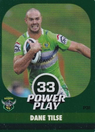 2015 NRL Power Play Parallel - P031 Dane Tilse Canberra Raiders