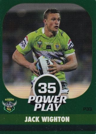 2015 NRL Power Play Parallel - P033 Jack Wighton Canberra Raiders
