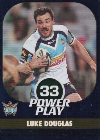 2015 NRL Power Play Parallel - P046 Luke Douglas Gold Coast Titans
