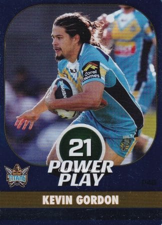 2015 NRL Power Play Parallel - P048 Kevin Gordon Gold Coast Titans