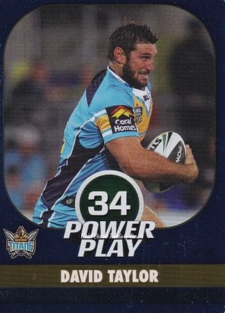 2015 NRL Power Play Parallel - P054 David Taylor Gold Coast Titans