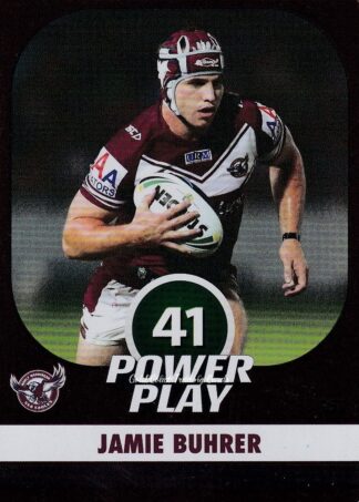 2015 NRL Power Play Parallel - P057 Jamie Buhrer Manly Sea Eagles
