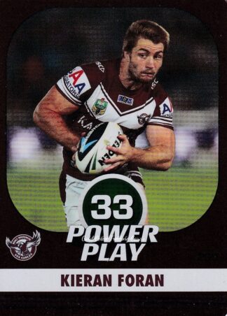 2015 NRL Power Play Parallel - P059 Kieran Foran Manly Sea Eagles