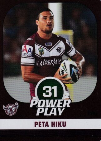 2015 NRL Power Play Parallel - P060 Peta Hiku Manly Sea Eagles
