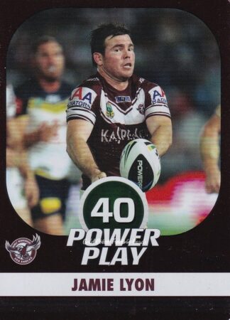 2015 NRL Power Play Parallel - P063 Jamie Lyon Manly Sea Eagles